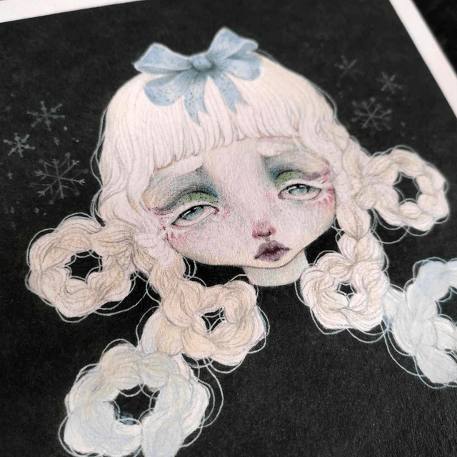 Print ~ Snowy doll