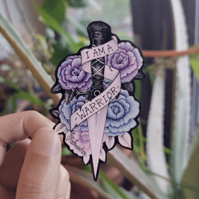 Sticker ~ Warrior dagger and roses 🗡️